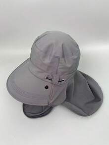 1pc Men's Summer Sun Protection Hat, Outdoor Fishing Bucket Hat With Neck Flap - 9071 - View 8