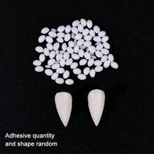 Halloween Vampire Fangs Set - DIY Costume Teeth With Adhesive, Suitable For Day Of The Dead And Party Cosplay Decoration - White - View 13