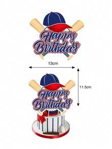 34pcs Baseball Theme Birthday Party Decoration Set Includes 15 Triangle Bunting, 6 Hanging Spiral Decorations, 12 Small Flags And 1 Large Flag, Perfect For Birthday Party, Family Gathering Or Adding Fun Decor - A - View 13