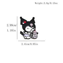 SANRIO 1件可愛卡通胸針，金屬徽章，柔美甜美貓咪合金包包飾品針 - 彩色 - 查看 11