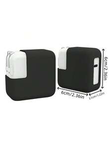 1pc Silicone Protective Case For 29W/30W/35W Charger Adapter, Dust-Proof Charging Head Cover - Black - View 2