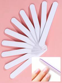10件/組 100/180磨砂雙面指甲銼條，可重複使用的指甲磨砂條，用於拋光與修剪，專業壓克力美甲工具，適用於居家與沙龍使用 - 彩色 - 查看 12