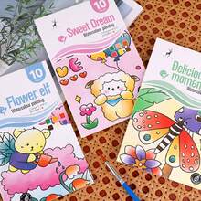 Children's Watercolor Painting Book With Paints, Drawing And Coloring Book, Painting Paper, Memo Pads, Watercolor Coloring Book Back To School - Multicolor - View 5