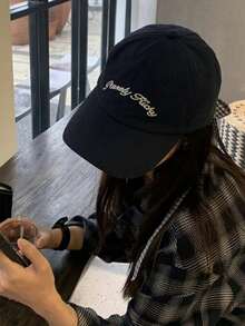 1pc Letter Embroidered Baseball Cap, Bowknot Fashion Versatile Elegant Sun Protection Suitable For Outdoor Travel - Lace - View 3