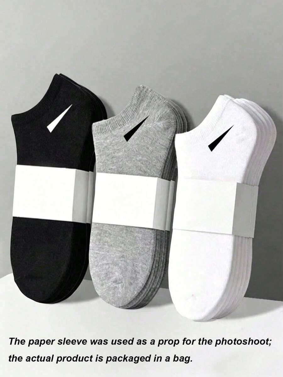 30 pares de calcetines deportivos unisex, calcetines cortos blanco/negro/gris, calcetines invisibles, unicolor moda minimalista, adecuados para uso casual diario, disponibles en 1/9/12/15/30 pares