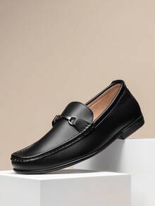 Mocassins habillés glissant décontracté Chaussures de conduite pour Homme - Noir - Voir 1