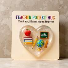 2D flache herzförmige Lehrmittel-Token, ohne passende Ermutigungskarten. Inspirierende Dankeschön-Geschenke zum Abschluss und Schulanfang. Geeignet für Klassenzimmer und Heimdekoration. - Verschiedenfarbig - Übersicht 5