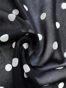 Rok A-Line Chiffon Wanita Warna Hitam & Putih Kontras dengan Rumbai dan Hem Asimetris, Gaya Kasual, Kencan, Pertemuan Sosial Ringan, Gaya Elegan Prancis - Hitam dan Putih - View 8
