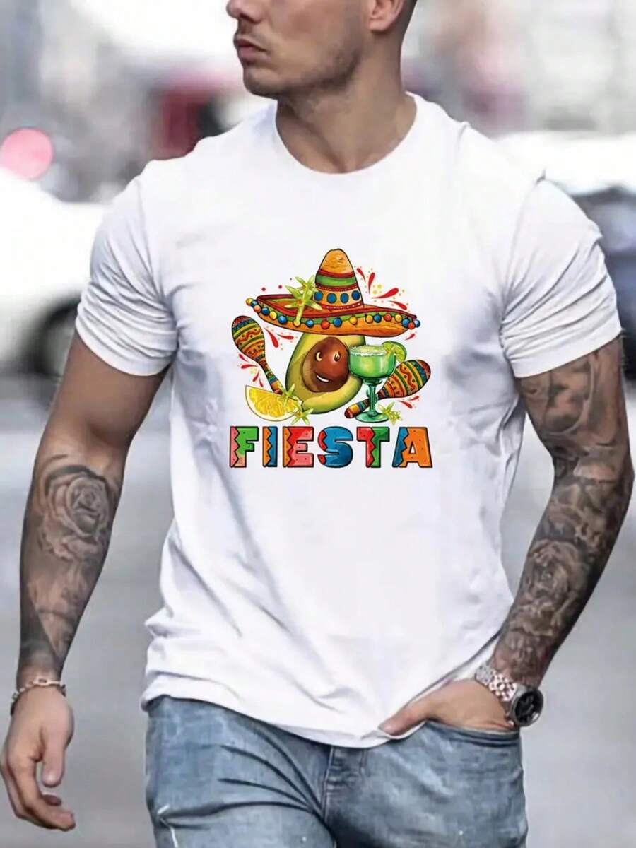 Camiseta estampada de moda y versátil - Blanco - Ver 1
