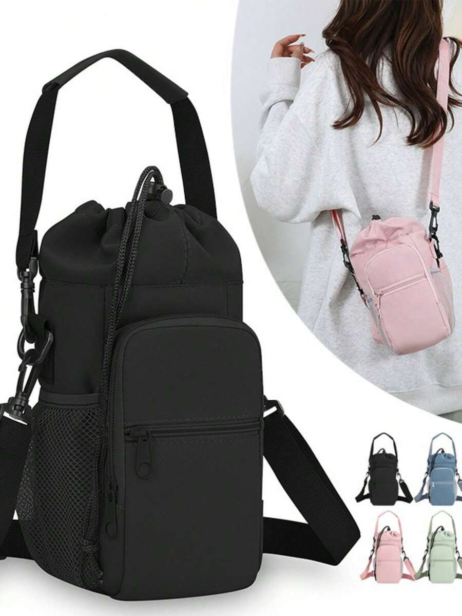1 buah Tas Bahu Berinsulasi Kapasitas Besar, Gaya Hangat Wanita, Perjalanan Luar Ruangan, Tas Penyimpanan Ponsel Serbaguna, Tas Selempang