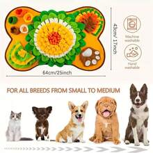 Interactive Dog Snuffle Mat – Durable Polyester Foraging Blanket With Built-In Scented Food And Hidden Treats – Educational Toy For Scent Training And Slow Feeding – Suitable For All Dog Breeds, Back To School Season - Grey - View 5