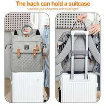 Large Capacity Diaper Bag Backpack, Multifunctional Maternity Bag For Mom, Lightweight Care Backpack For Stroller Walks, Park & Weekend Getaways - Grey - View 6