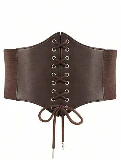 1 pieza Cinturón ancho de cuero medieval, Cinturón de cuero vintage de caballero vikingo, Cinturón corsé de cuero para mujer, moldeador corporal sexy, Cinturón corsé de cintura medieval para disfraz gótico de Halloween