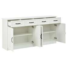 160 Cm Sideboard Cabinet In MDF With Storage Doors - White - View 2