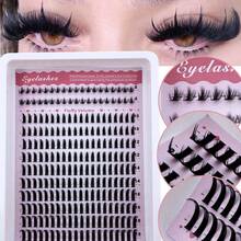 238 Stücke dicke Spitzen + untere Wimpern Cartoon-Stil künstliche Wimpern Cluster Anime-Stil spitze künstliche Wimpern Cluster 6-18mm lang Cluster künstliche Wimpern Verlängerung D-Curl Feeen Einzel Cluster künstliche Wimpern Set natürlicher Stil künstliche Wimpern - D - Übersicht 11