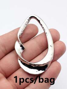 1 buah liontin berbentuk tetesan air mata berlubang besar berukuran 68x43mm untuk pembuatan perhiasan DIY, kalung, gantungan kunci, rantai ponsel, dan aksesoris pembuatan gelang. - Liontin berbentuk tetesan air mata yang dipelintir dan berongga - View 13