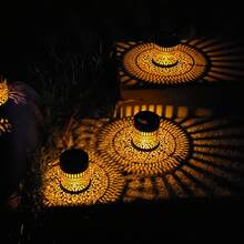 Outdoor Wall Lamps,Solar LED Wall Lamp, Hollow Pattern Projection Light For Outdoor Garden Fence Courtyard Decoration - Diamond-shaped Mandala Wall Lamp - View 5