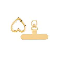 Stainless Steel Heart-Shaped Spring Clip & Strap, 360° Rotatable Ultra-Thin Metal Plate, Suitable For Phone Lanyard, Multifunctional Phone Accessory - Multicolor - View 12