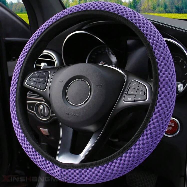 Non-Slip Car Steering Wheel Cover, Durable, Soft, Universal Fabric Cover, Car Interior Accessories - Hbbsmi-1 - View 10