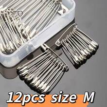 50/12入不鏽鋼安全針胸針 DIY 珠寶針，適用於珠寶製作配件用品 - 銀色 - 查看 17