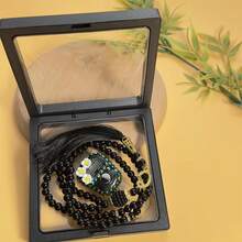 Electronic Tally Counter With Handmade Rhinestone Flower Decor, Hanging Digital Display, One-Key Reset, Portable Handheld Design, Niche Luxury Gift Box Packaging, Suitable For Buddhist Chanting / Daily Meditation / Study Tracking / Mindful Decor / Gift Or Personal Use - Multicolor - View 5