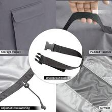 Garden Hose Holder Cover Hose Rack Metal Hose Stand 600D Oxford Cover With Shrink Cord (Gray) - B - View 4