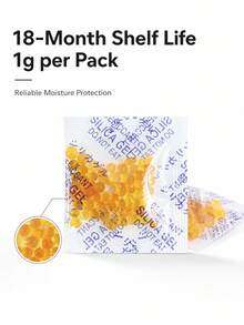 矽膠乾燥劑吸濕劑，可重複使用變色除濕劑，適用於乾燥穀物、電子產品、相機，有效防霉保護衣櫥收納盒，家用收納盒長效保存工具 - 彩色 - 查看 8