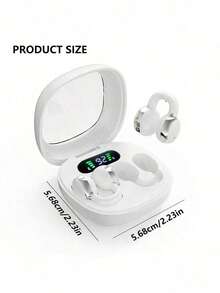 Ear Clip Open-Ear Wireless Earbuds, 5.4 Version True Wireless Sports Earphones With Digital Battery Display Charging Case, Directional Sound Transmission With No Leakage, High-Definition Lossless Stereo Sound Quality, Touch Control Support, Compatible With Apple And Android Devices - View 9