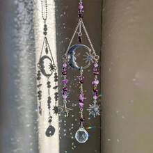 Celestial Moon Goddess Crystal Dreamcatcher, Home Decor, Christmas Decoration, Indoor Home Decor, Outdoor Garden Hanging Decoration, Holiday Gift - Gs-Ylgg-Js25 - 查看 5