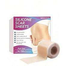 Băng dán sẹo silicone, miếng dán sẹo silicone, phù hợp cho mọi loại da, kích thước 0.39 inch x 59.06 inch, cuộn băng gel sẹo, dải silicone trị sẹo tái sử dụng, dùng chuyên nghiệp - Nhiều màu - Xem 1