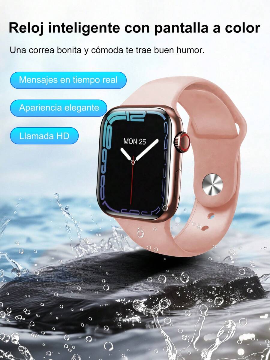 ONEEKA Diseñado para actividades al aire libre, este versátil reloj inteligente es perfecto para el uso diario. Con su motor integrado y la tecnología de movimiento inteligente FitPro, es ideal para los amantes del fitness y un regalo perfecto para Navidad o cumpleaños. - Rosa - Ver 1