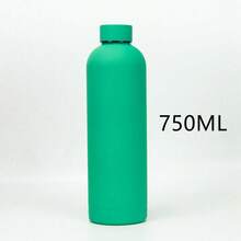 17/25oz500/750ml Stainless Steel American Style Narrow Mouth Cup, Portable Vacuum Insulated Water Bottle, Outdoor Sports Frosted Sports Flask With Large Capacity - Multicolor - View 30