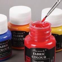 12 Colors Fabric & Glass Paint Set (25ml/Bottle) - Acrylic Craft Paint, Suitable For DIY Clothing, Tumblers, Canvas Art - Sets - View 4