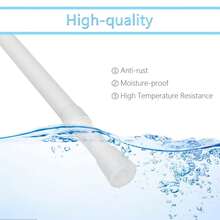 No Drill Telescopic Tension Curtain Rod – Adjustable Pole For Shower, Kitchen Cupboard, Bathroom Window - White, 84-150cm - View 6