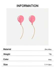 Balloon Drop Earrings - Pink - View 6