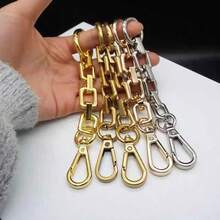 1 pieza Cadena de extensión de bolso de mano cuadrada gruesa, accesorio de reemplazo de correa de bolso estilo cadena gruesa con broche de gancho y anillo de resorte, accesorio decorativo universal de correa de bolso cruzado para bolso de hombro DIY - Multicolor - Ver 2