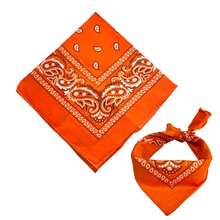 Premium Printed Bandana Scarf - Classic Style And Total Versatility - Naranja - Ver 3