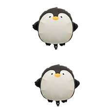 2/4 piezas Globos de papel de aluminio con forma de pingüino gordo y lindo de 22.8 pulgadas, globos de regalo para decoración de fiesta de cumpleaños con tema de animales y reuniones - Ver 7