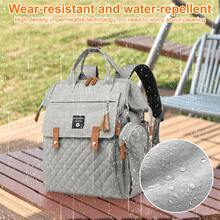 Large Capacity Diaper Bag Backpack, Multifunctional Maternity Bag For Mom, Lightweight Care Backpack For Stroller Walks, Park & Weekend Getaways - Grey - View 7