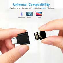 1pc Type-C To TF Memory Card Converter Mini Aluminum Alloy Plug-In Adapter Plug And Play TF Card Reader Adapter Compatible With IPhone 17/16/15/// Series USB-C Adapter Portable Card Reader For Phone And Computer - View 5