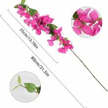 1/3/8pcs Artificial Silk Nine-Layered Flower Stems, 31 Inch Long Branches, Suitable For Tall Vase Floral Arrangements, Tabletop Decor, Home And Wedding Decoration - Red Violet - View 3
