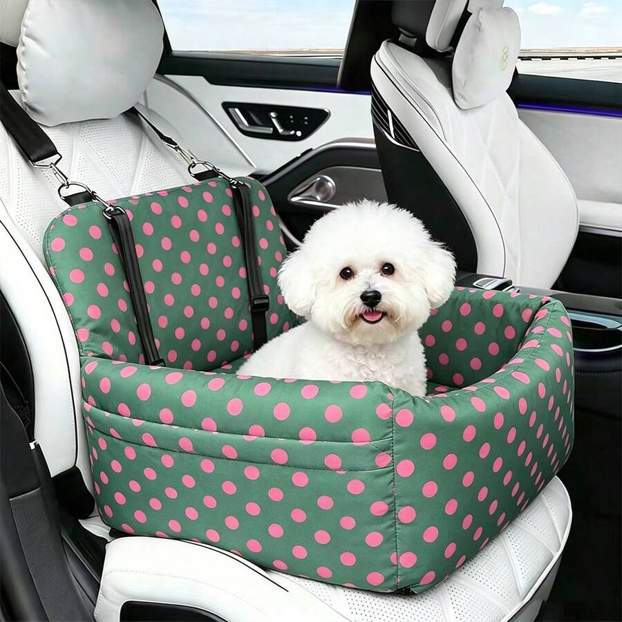 1件裝四季通用寵物車用床墊,高品質泡棉可折疊加高寵物車床,防水寵物座椅保護墊,適用於汽車與戶外使用 - 彩色 - 查看 1
