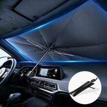 Car Sunshade, High-Efficiency Sun Protection, Foldable Car Windshield Sunshade Umbrella, Suitable For Most Vehicles, Easy To Store, Heat Insulation, Car Accessories - A - View 1