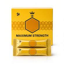 Natural Honey Jelly Sachets With Bee Pollen, Ginseng & Herbal Extract, Premium 12 Pack Full Box, 20G Per Sachet Natural Energy Supplement - 1 Item - View 1