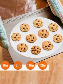 6/8/10/12 Inch 50Pcs Parchment Paper Rounds, Round Baking Sheets Paper, Uses For Cake Baking, Patty Separating, Tortilla Wrapping - White - View 4