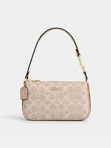 Coach Nolita 19 Shouder Bag for Women,Leather Wristlet Bag Casual Clutch Handbag Purse with Zipper Closure for Daily Shopping Use - Sand Tan - 查看 2