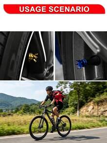 4pcs Universal Crown Wheel Valve Stem Caps, Dustproof And Waterproof, Compatible With Xiaomi M365/Pro/1S Electric Scooters, Cars And Motorcycle Tires, Wheel Hub Decorative Valve Caps - Multicolor - View 10