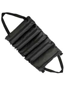 Tool Storage Bag, Roll-Up Oxford Cloth Storage Bag With 5 Pockets, Portable Tool Storage Bag Made Of Tear-Resistant And Puncture-Resistant Oxford Cloth, Independent Zippered Pockets, Can Store Wrenches, Screwdrivers, Pliers And Other Tools By Size / Use, Can Be Rolled And Carried, Can Be Unrolled And Hung During Work, Maximizing Space Utilization, Equipped With Webbing Handle On The Side - A - View 13