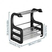 Kitchen Sponge Holder With Drain Pan With Caddy Brush Kitchen Countertop Organizer - As Pic - View 2