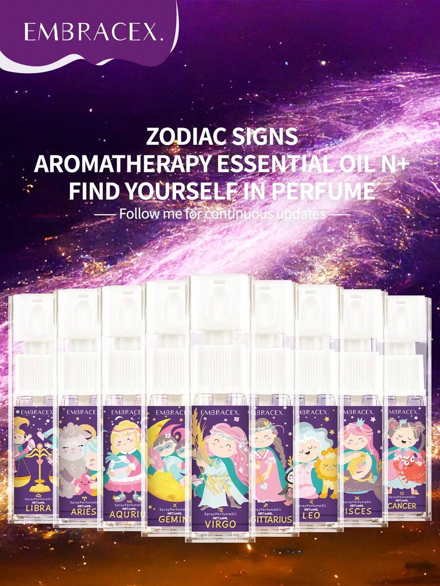 EMBRACEX. 10ml 星座精油噴霧，多款香調，節日禮物，清新花香